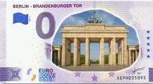 0 Euro biljet Duitsland 2021 - Berlin Brandenburger Tor KLEUR