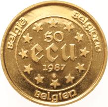 Belgium 50 Ecu 1987
