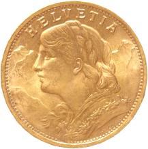 Switzerland 20 Francs 1935lb