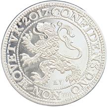 Officiële zilveren herslag Leeuwendaalder 2017 Piedfort 2oz