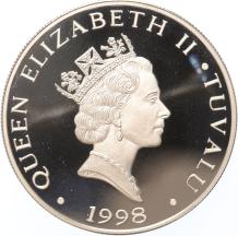 Tuvalu 5 Dollars 1998 Princess Diana silver Proof