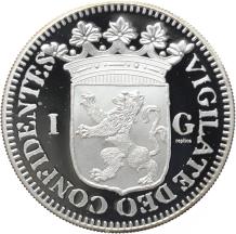 Replica 1 Gulden 1680 in zonder teken Zilver