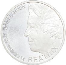 Nederland 10 gulden zilver Beatrix 1995-1998