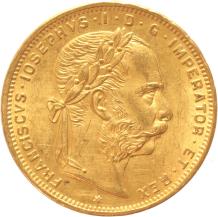 Austria 8 Florin/20 Franc 1892