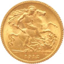 Great Britain 1/2 Sovereign 1912