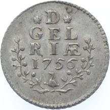 Gelderland Duit zilver 1756