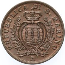 San Marino  5 Centesimi 1935  copper BU