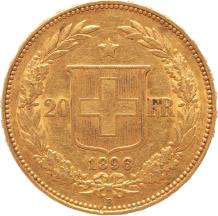 Switzerland 20 Francs 1896