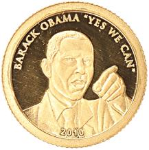 Cook Islands 1 Dollar gold 2010 Barack Obama proof