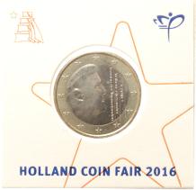 Nederland 2016 1 euro BU Holland Coin Fair in munthouder KNM