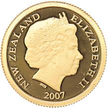 New Zealand 1 Dollar gold 2007 Scott Base proof