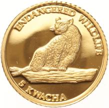 Malawi 5 Kwacha gold 2004 Leopard proof