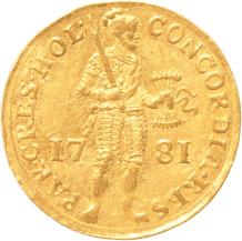 Holland Nederlandse dukaat goud 1781