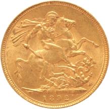 Great Britain Sovereign 1892