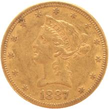 USA 10 Dollars 1887s