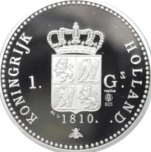 Replica 1 Gulden 1810 Lodewijk Napoleon in Zilver