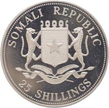 Somalia 25 Shilling 2004 Johannes Paulus in window cuni unc