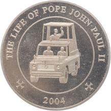 Somalia 25 Shilling 2004  Johannes Paulus in vehicle cuni unc