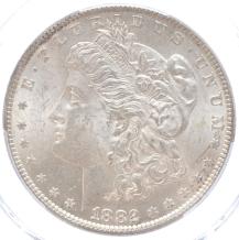 USA Morgan 1 Dollar silver 1882 cleaned AU