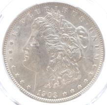 USA Morgan 1 Dollar silver 1903 UNC details