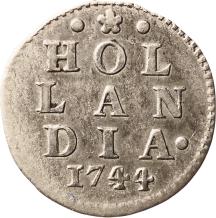 Holland Dubbele wapenstuiver 1744