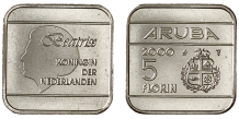 5 Florin vierkant 1995-2005 BU/FDC