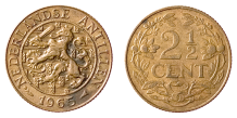 2 1/2 Cent leeuw brons Nederlandse Antillen FDC