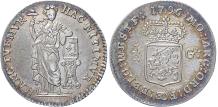 Bataafse Republiek 1795-1806 West-Friesland 1/2 Gulden 1796 UNC