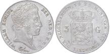 Koning Willem I 3 Gulden 1823U UNC