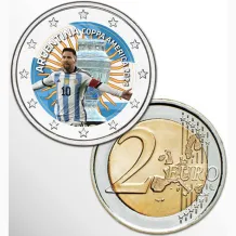 2 Euro munt kleur Argentina Coppa America 2024