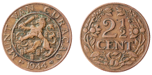 2½ Cent Curacao 1944D