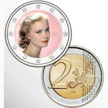 2 Euro kleur Princess Grace Kelly di Monaco