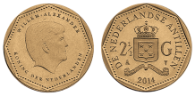 2 1/2 Gulden Willem-Alexander abs Nederlandse Antillen BU