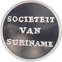 Replica Suriname koperen Duit 1764 in zilver