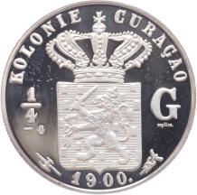 Replica Curacao 1/4 Gulden 1900 in Zilver