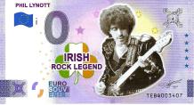 0 Euro biljet Ierland 2022 - Phil Lynott KLEUR