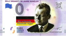 0 Euro biljet Duitsland 2019 - Willy Brandt - 50 jahre Kanzler KLEUR