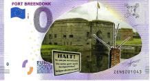 0 Euro biljet België 2020 - Fort Breendonk KLEUR