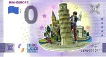 0 Euro biljet België 2022 - Mini-Europe KLEUR