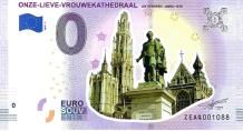 0 Euro biljet België 2018 - Onze-Lieve-Vrouwekathedraal KLEUR