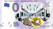 0 Euro biljet België 2018 - Holy Food Market - Baudelokapel Gent KLEUR