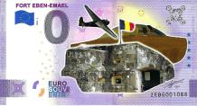 0 Euro biljet België 2021 - Fort Eben-Emael KLEUR