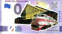 0 Euro biljet Spanje 2022 - Museo del Ferrocarril KLEUR