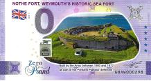 0 Pound biljet Engeland 2023 - Nothe Fort Weymouth KLEUR