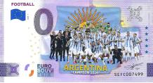 0 Euro biljet Italië 2024 - Football Argentina Campéon KLEUR