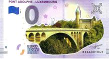 0 Euro biljet Luxemburg 2019 - Pont Adolphe KLEUR