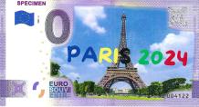 0 Euro biljet Specimen 2021 - Paris 2024 I KLEUR