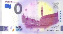 0 Euro biljet Estland 2024 - Tallin Town Hall