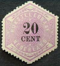 Telegram zegels 1877-1903 Nr. TG 6 Postfris luxe, uiterst zeldzaam