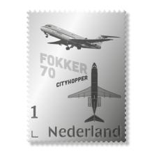 Silver stamp Fokker 70 Cityhopper 2024